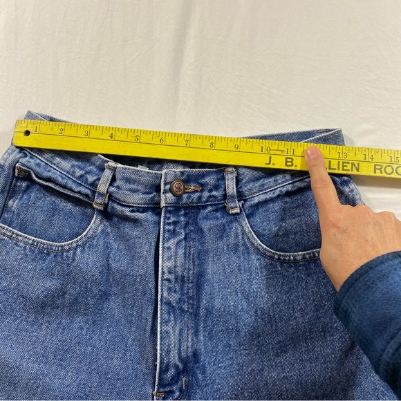 Bill Blass Jeans Woman’s 10 High Rise Vintage Tapered leg Blue Denim Jeans Zip - Picture 6 of 11